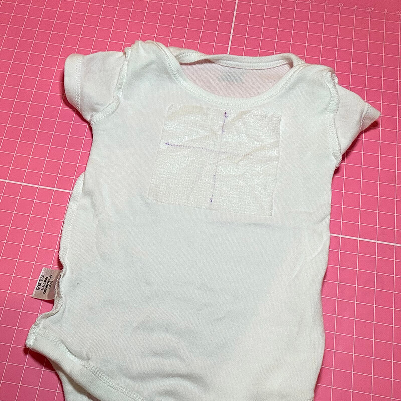 center of design marked on inside of shirt