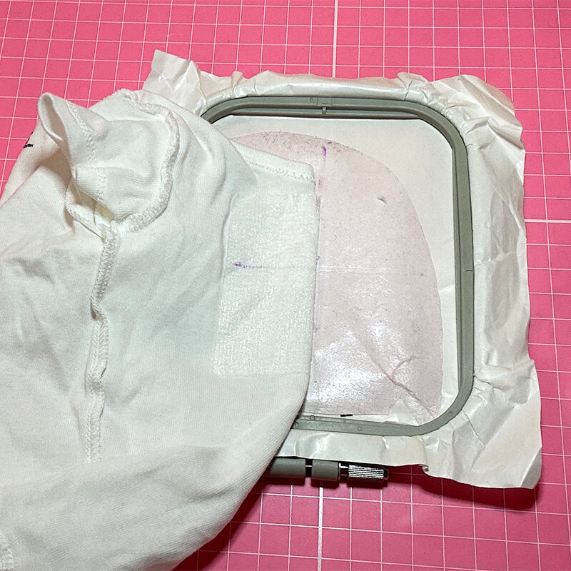 folded onesie on exposed stabilizer